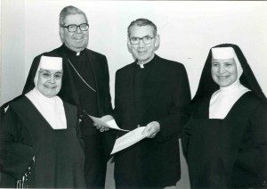 (left to right) Mother with Bishop Ward, Cardinal Manning, and Sister Josephine